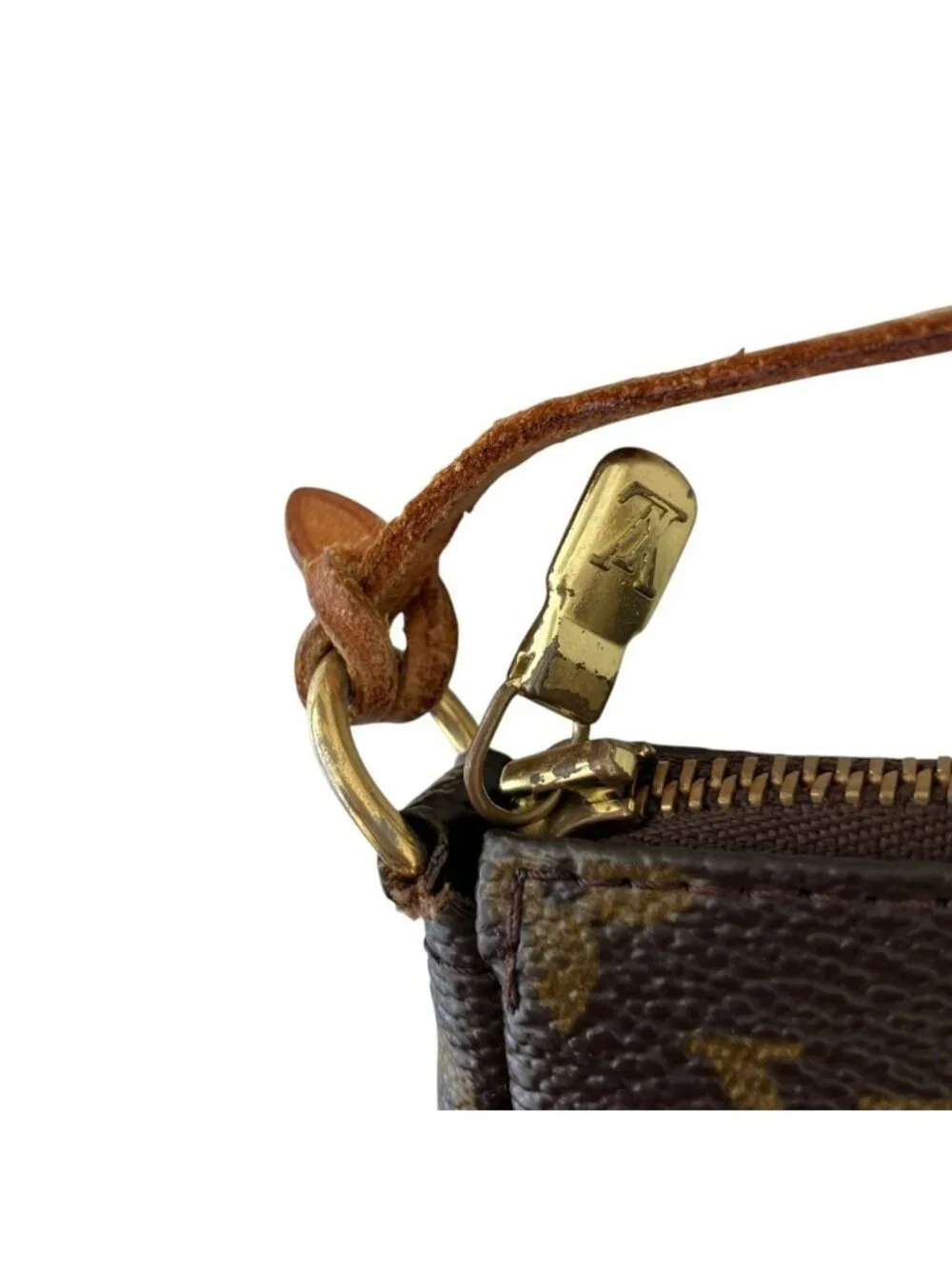 Louis Vuitton Monogram Pochette Soir Pouch Brown